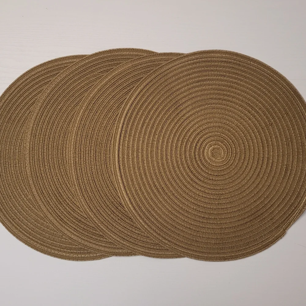 Set Of 4 Round Woven Braided Placemats 15